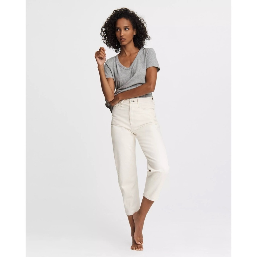 Rag & Bone Organic Cotton 90s High-Rise Straight in Shell Size 31